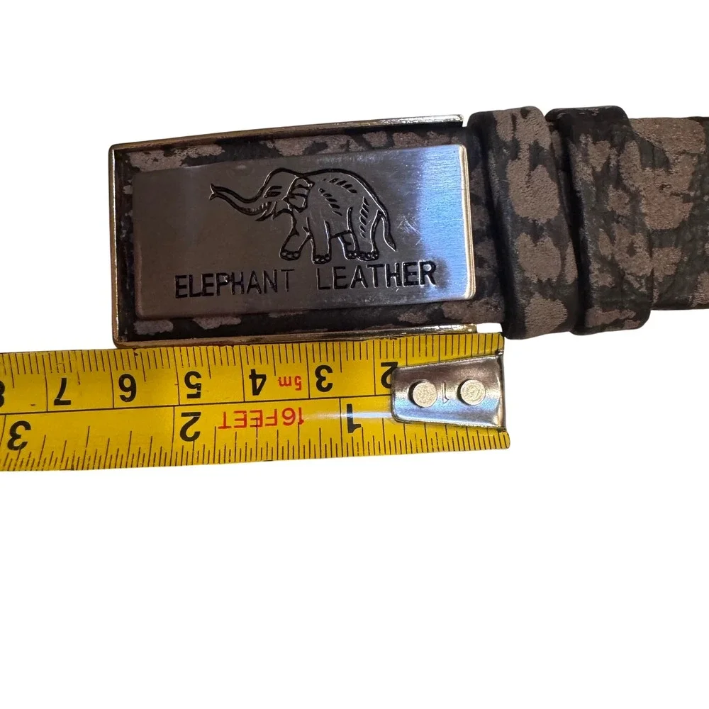 Elephant Leather Belt Mens Womens‎ Unique Exotic 30-32 Sm Buckle needs fixed